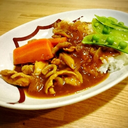 お肉ときのこプラスで★ポトフは野菜の旨みたっぷりなのでコクがあるカレーになりますね～(^-^)